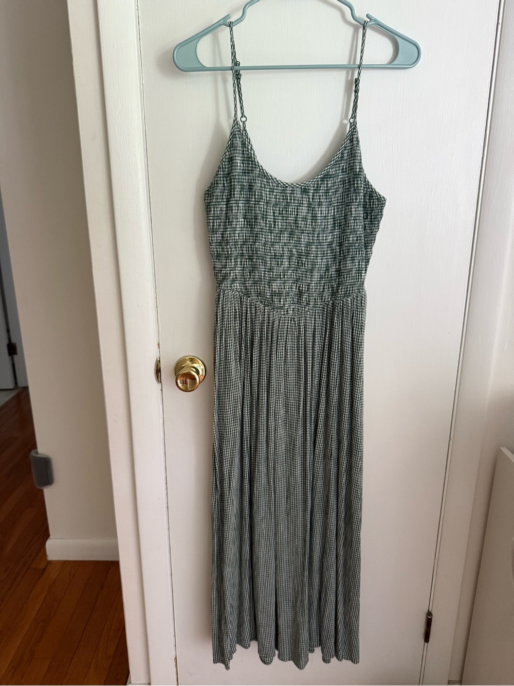 Aerie Gingham Midi Dress
